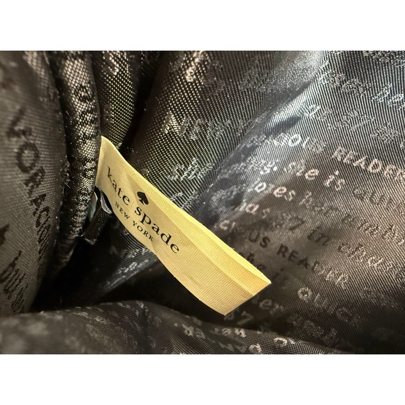 Kate Spade New York Laptop Bag Black White Stripe Zippered Carry Case - Picture 6 of 9